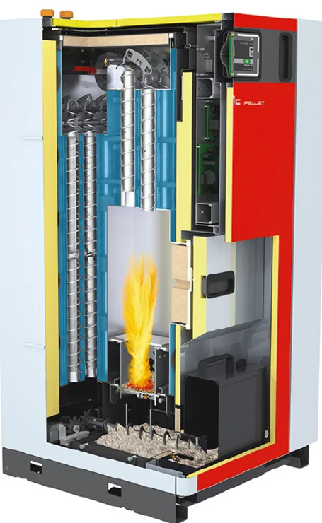 Pellet fuelled condensing boiler PE1C