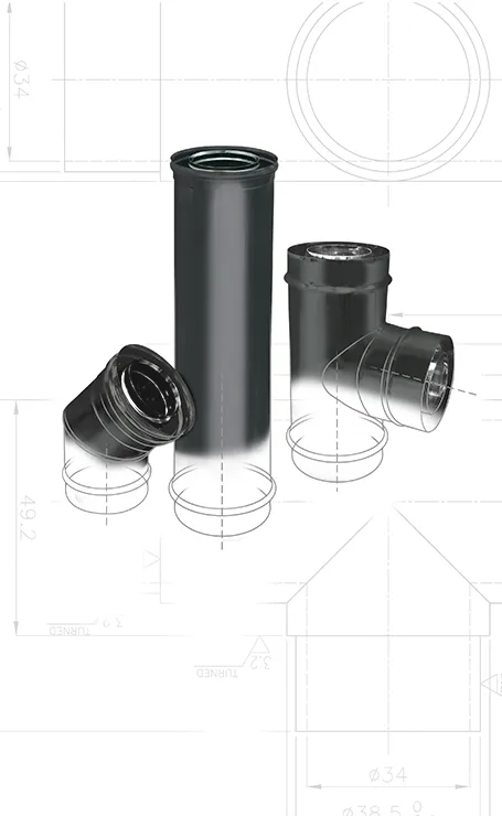 SISTEMA COASSIALE INOX-INOX NERO BIVENT INOX - INOX BLACK